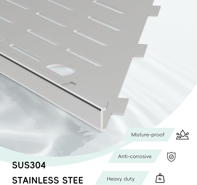 10’’ Shower Corner Shelf, Stainless Steel Shower Shelves - Image 7
