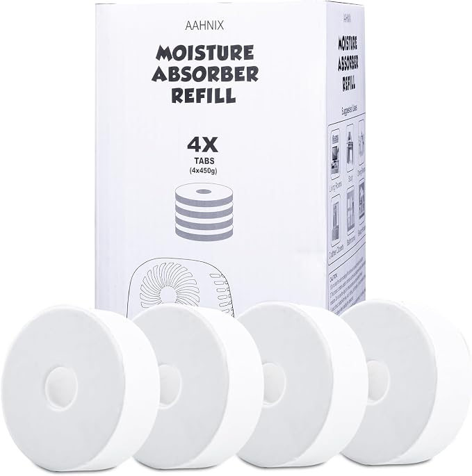 pack of 4, humidity absorber Refills Tablets, 15.9oz-4"H×1.6"W mini by Unknown