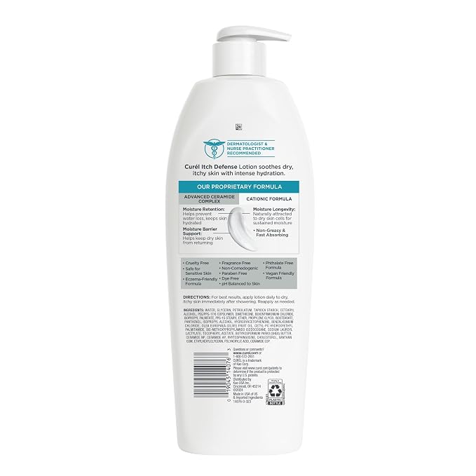 Curel Itch Defense Calming Body Lotion, Moisturizer - Image 9
