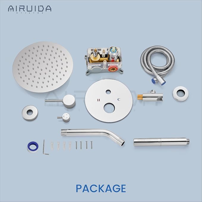 Airuida Shower Fixtures 2 Functions Shower Faucet Set Wall Mounted - Image 9