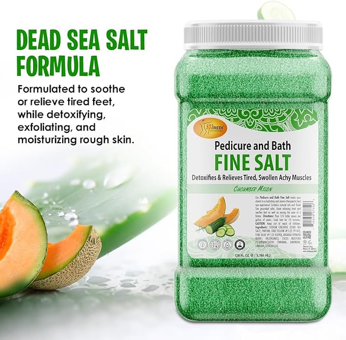 SPA REDI - Detox Foot Soak Pedicure and Bath Fine Salt, Cucumber and Melon - Image 3
