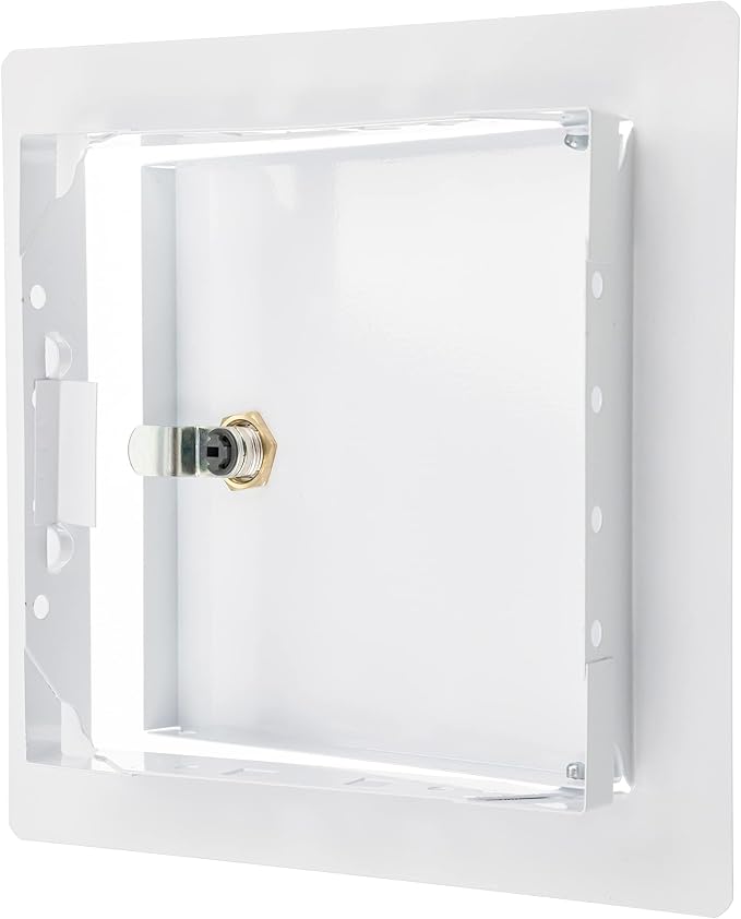 6" x 6" Lockable White Metal Access Panel. Service Shaft Door Panel - Image 5