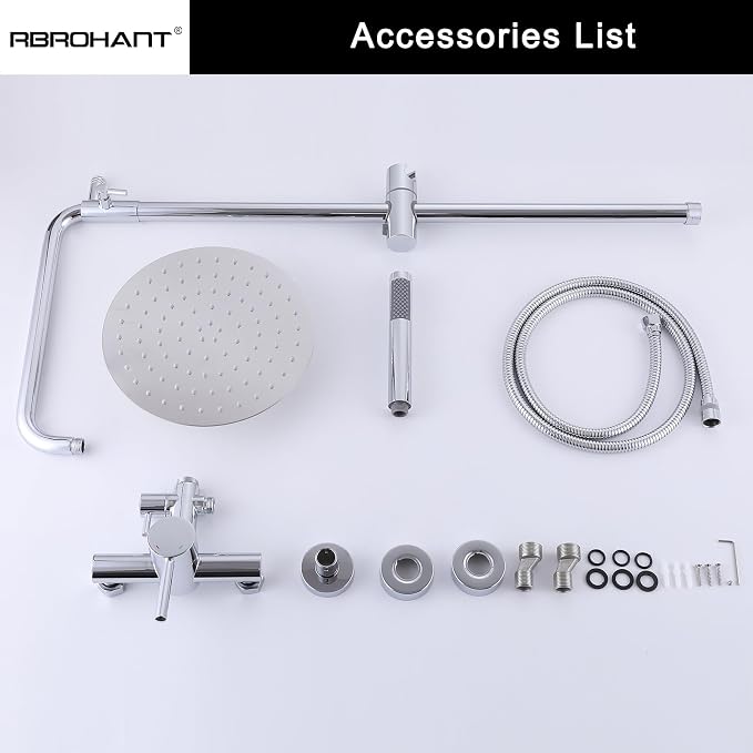 RBROHANT Outdoor Shower, Wall Mount Outdoor Shower Kit, Outside Shower Faucet - Image 7
