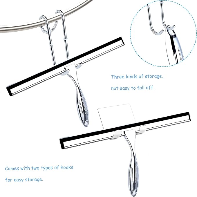 Shower Squeegee for Glass Doors, 12 Inches Bathroom Squeegee - Image 5