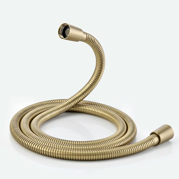 Gold Shower Hose Extra Long 69 Inches 304 Stainless Steel Handheld Shower Head by JASYA