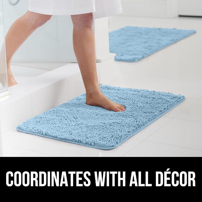 GORILLA GRIP Bath Rug Mat 36x24, Thick Soft Absorbent Chenille, Quick Dry - Image 9