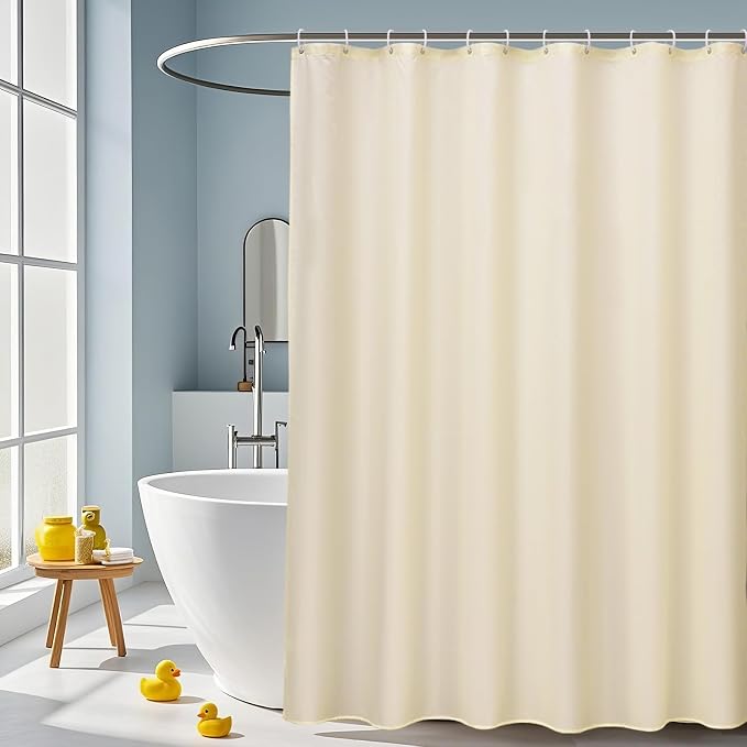 AooHome Shower Curtain Liner, Fabric Bathroom Curtain by AooHome