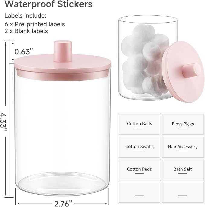 TIPGO Glass Qtip Holder Dispenser - Image 3