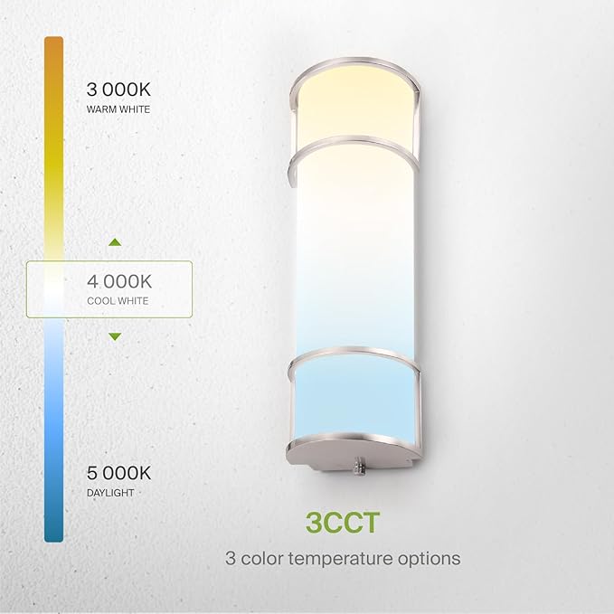 ASD LED 18" Vanity Flush Mount Light Fixture, Linear Bathroom Lighting Bar | - Image 5