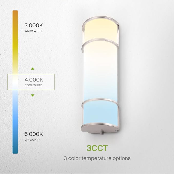 ASD LED 18" Vanity Flush Mount Light Fixture, Linear Bathroom Lighting Bar | - Image 5