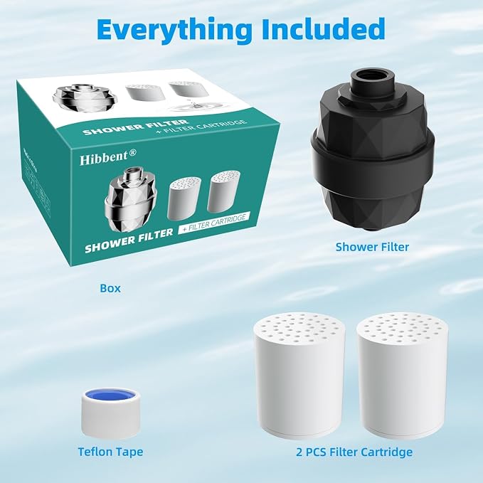 Hibbent Shower Filter for Hard Water, High Output Shower Head Filter to Remove - Image 9