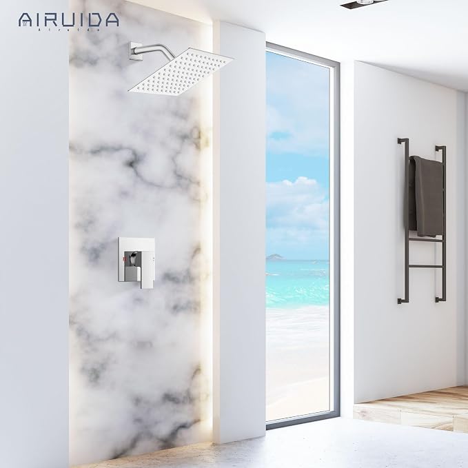 Airuida Shower Faucet Set Bathroom Rain Shower System SUS304 Stainless Steel - Image 3