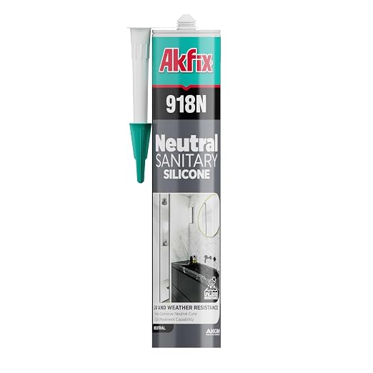 Akfix 918N White 100% Silicone Caulk by Akfix