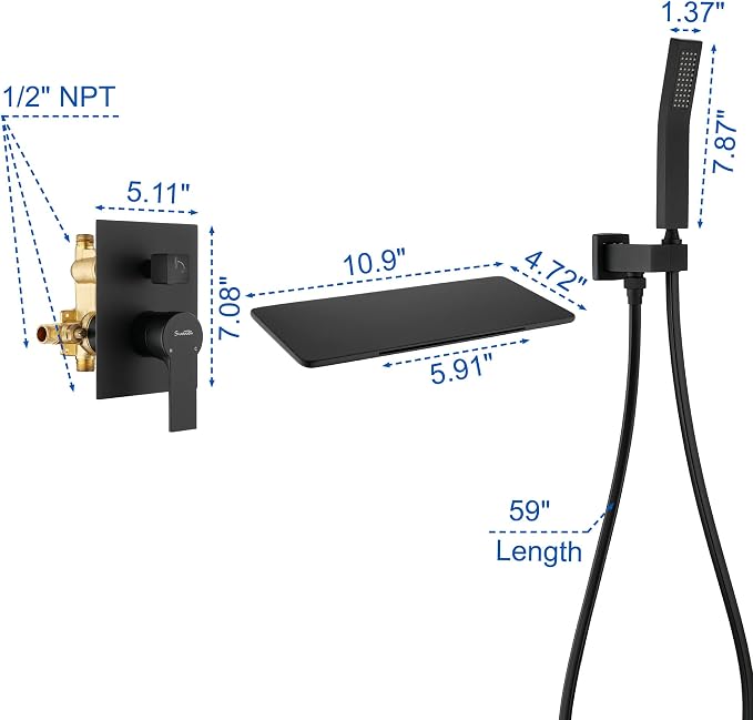 SHAMANDA Waterfall Bathtub Faucet - Image 7