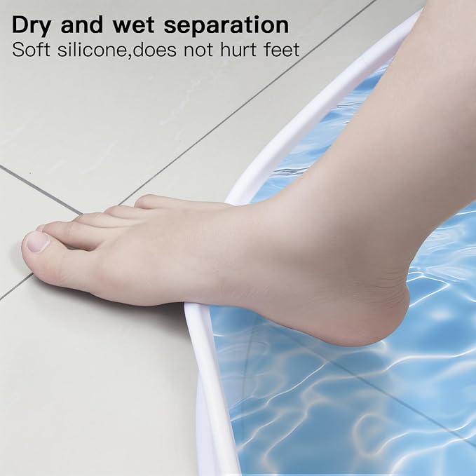 1.96'' High Shower Threshold Water Dam Collapsible 67IN Shower Water Splash - Image 4