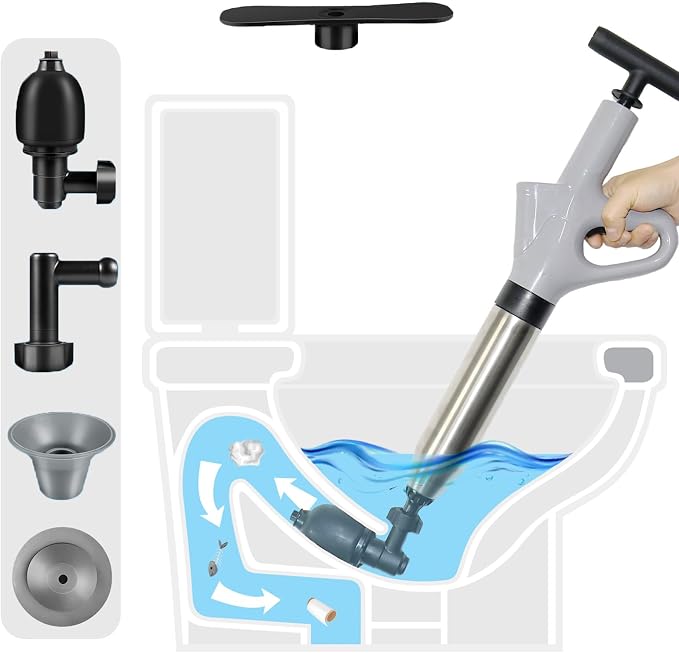 Plunger Toilet Pneumatic Drain Cleaner by hyhenlil