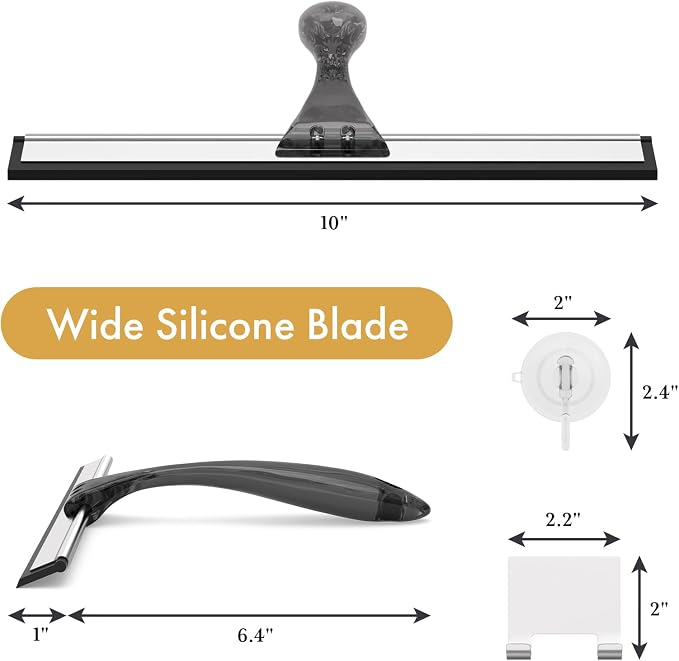 AmazerBath Shower Squeegee for Glass Doors, All-Purpose Squeegee - Image 2