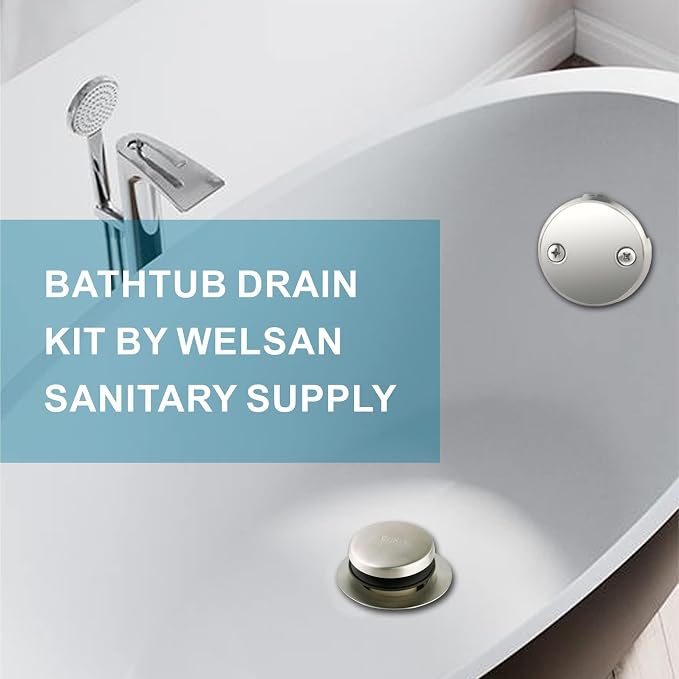 Bathtub Drain Tip Toe Tub Conversion Kit, Replacement Bath Trim - Image 3