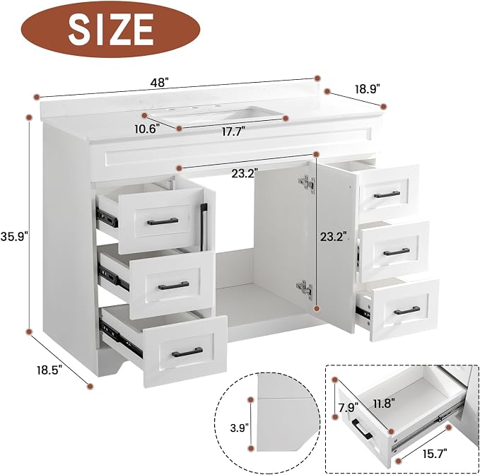 48" Luxurious Bathroom Vanity - Image 2