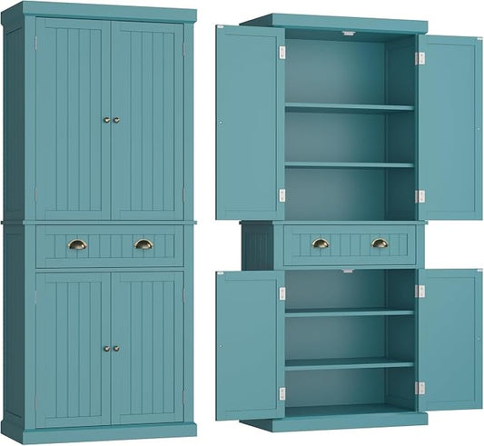 72" Kitchen Pantry, Tall Storage Cabinets by Ayiseedmid