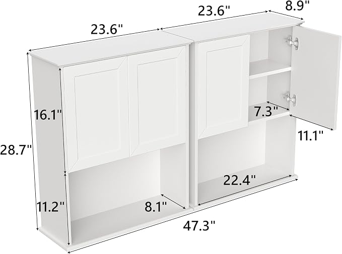 Bathroom Wall Cabinet Wooden - Image 2