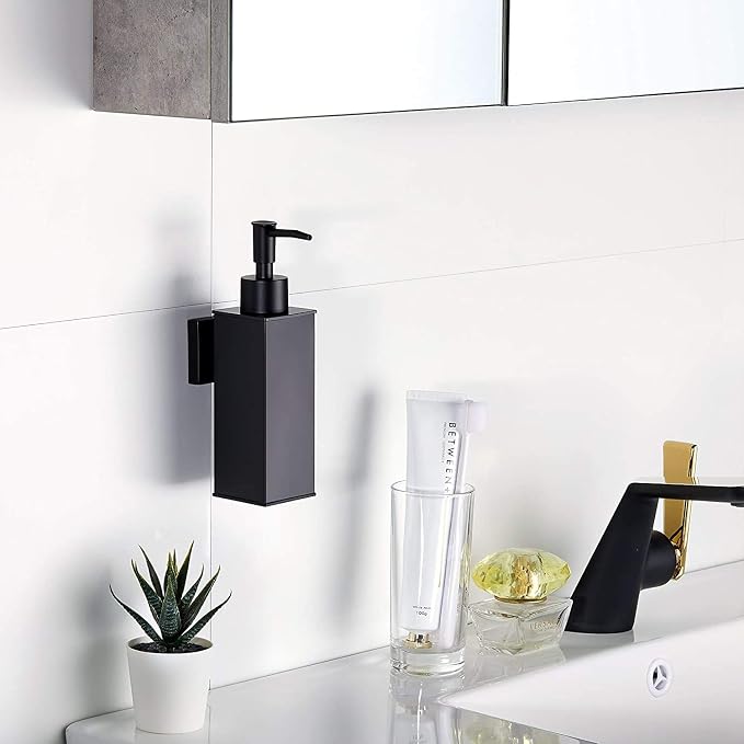 BGL Soap Dispenser Stainless Steel 304 Wall Mount Black Liquid and Soap - Image 2