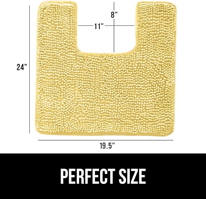 GORILLA GRIP Bath Rug Mat, Thick Soft Absorbent Chenille, Rubber Backing Quick - Image 2