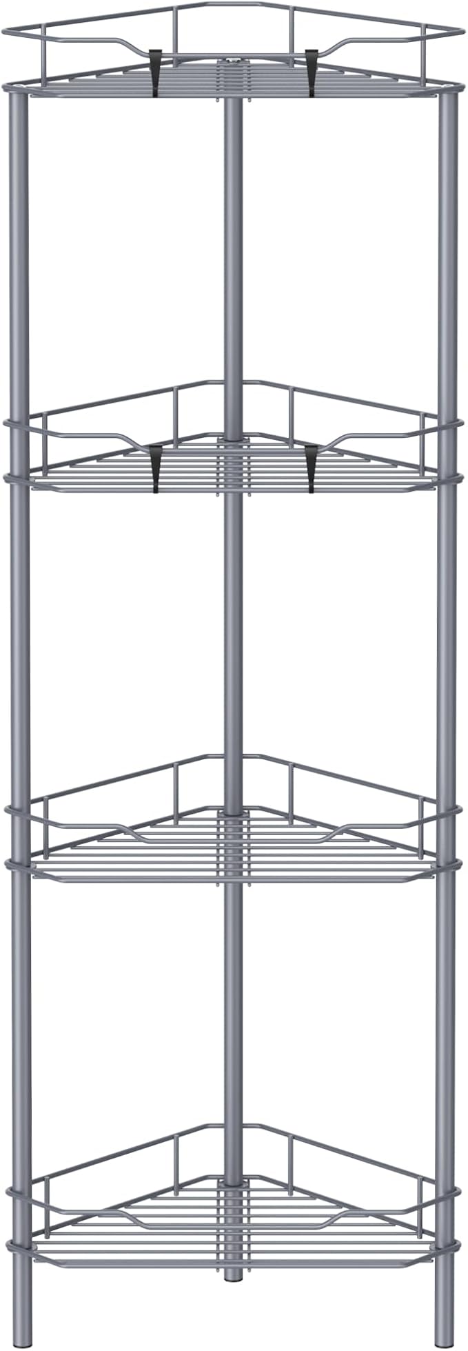 4 Tier Floor Standing Corner Shower Caddy Organizer Shelf by HuggieGems