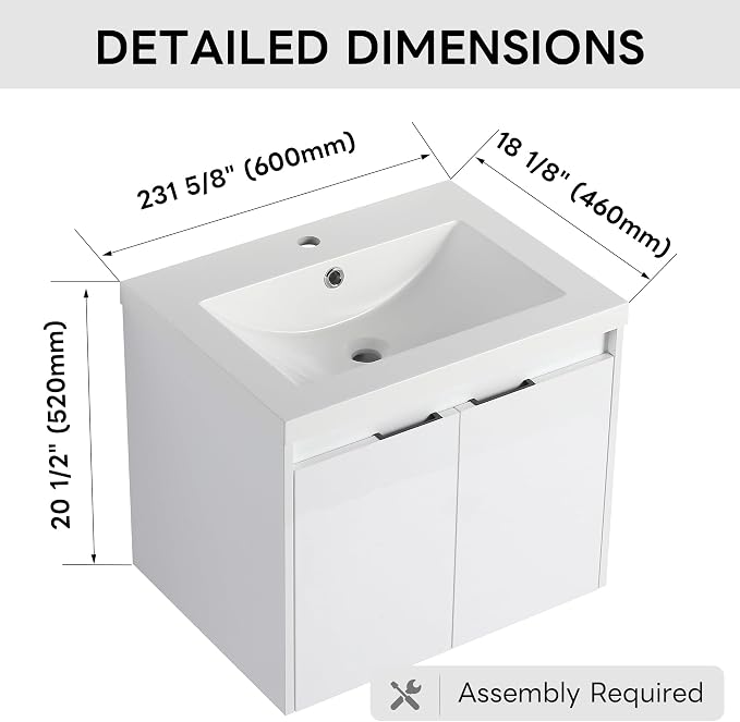 24“ Floating Bathroom Vanity - Image 2
