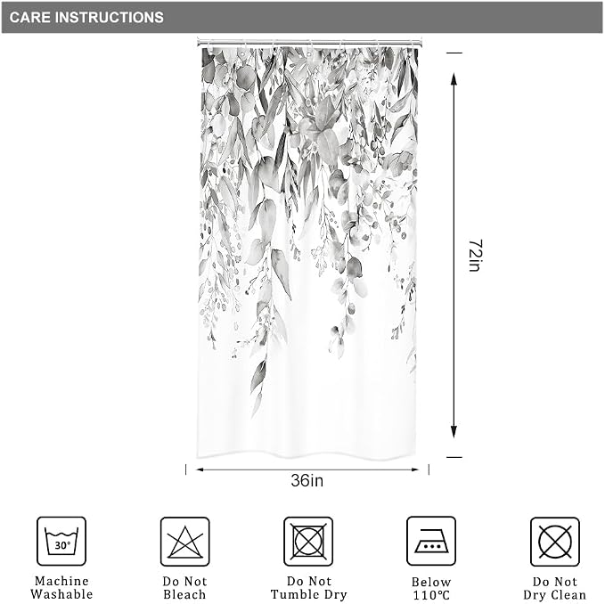 Riyidecor Small Stall Rv Narrow Single Shower Curtain - Image 4