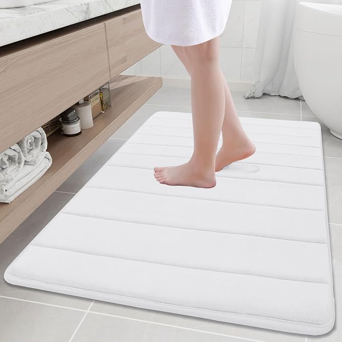 Buganda Memory Foam Bath Mat, Ultra Soft and Non-Slip Bathroom Rugs, Water by Buganda