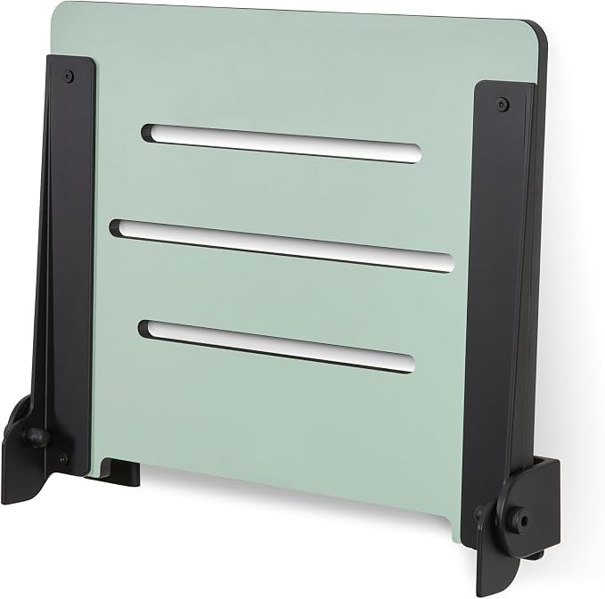 18 inch Silhouette Slimline Folding Wall Mount Shower Bench Seat, Sea Green Seat - Image 7