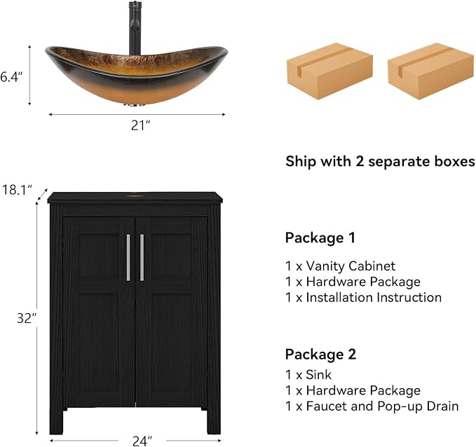 YOURLITE 24" Bathroom Vanity - Image 2