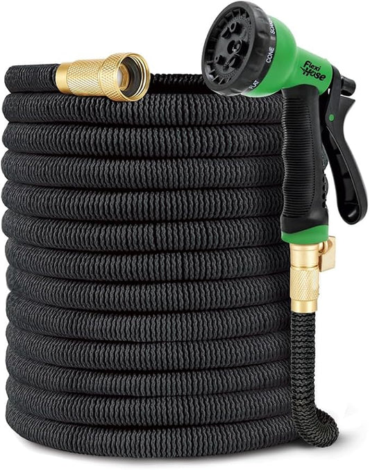 Flexi Hose PLUS with 8 Function Nozzle Expandable Garden Hose, Lightweight & by FlexiHose