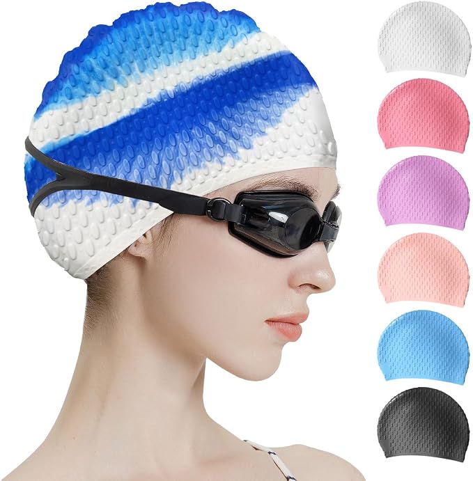 Tripsky Silicone Swim Cap, Comfortable Bathing Cap Ideal by Tripsky
