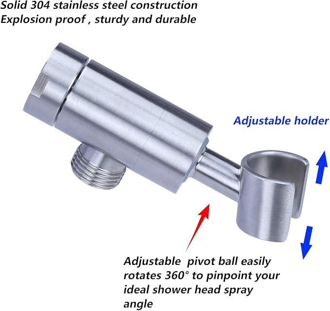 Shower Head Holder, Adjustable Handheld Shower Wand bracket, Hand held - Image 2