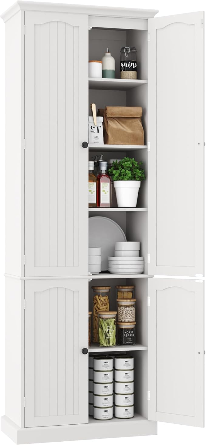 Function Home 72" Kitchen Pantry Cabinet, Tall Wood Storage Cabinet by FunctionHome