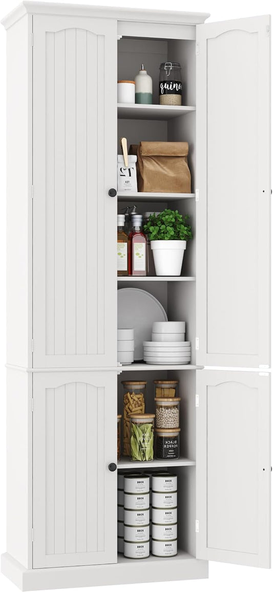 Function Home 72" Kitchen Pantry Cabinet, Tall Wood Storage Cabinet by FunctionHome
