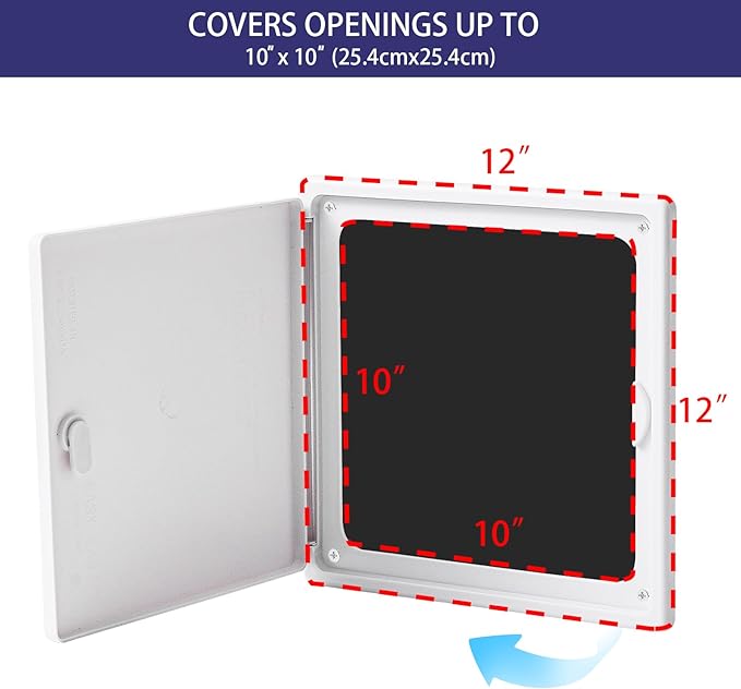 Access Panel 12x12 with Door Plastic White - Image 2