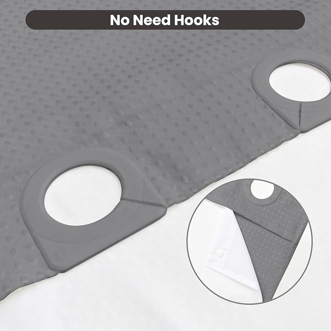 Inhousolu No Hook Waffle Weave Shower Curtain - Image 5