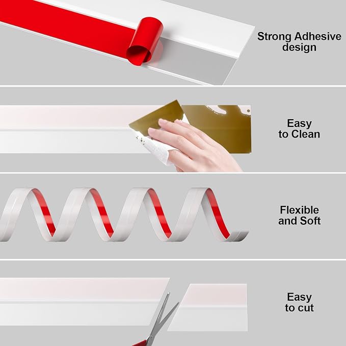 Heavy-Duty 2Inch x 36FT Door Weather Stripping, Extra Thick 2mm Door Draft - Image 7