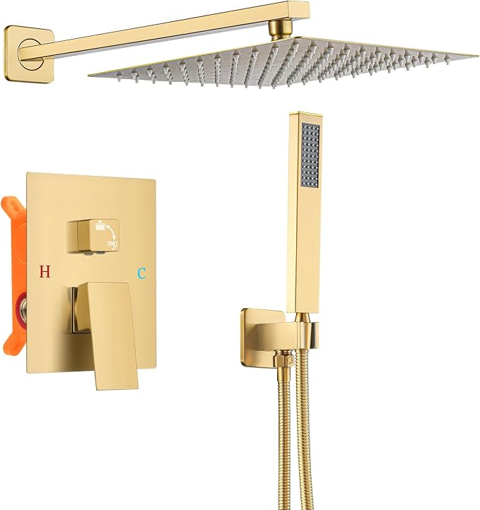 Bathroom Shower Faucet Set，10 Inch Rain Shower Head by Unknown