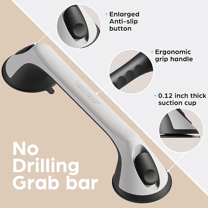 2 Pack 16 Inch Grab Bars for Bathtubs and Showers for Seniors, Heavy Duty - Image 7