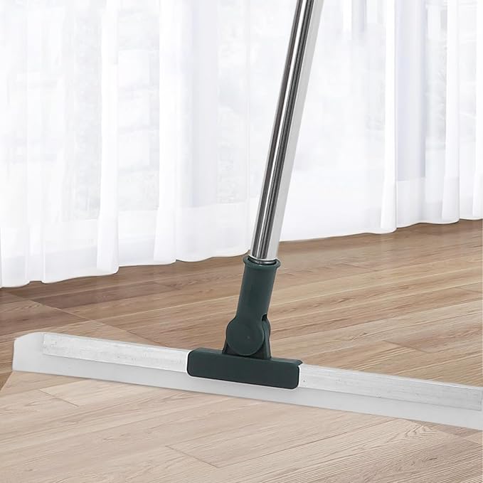 Silicone Squeegee with Rotating Head and Extendable Long Handle - Image 6