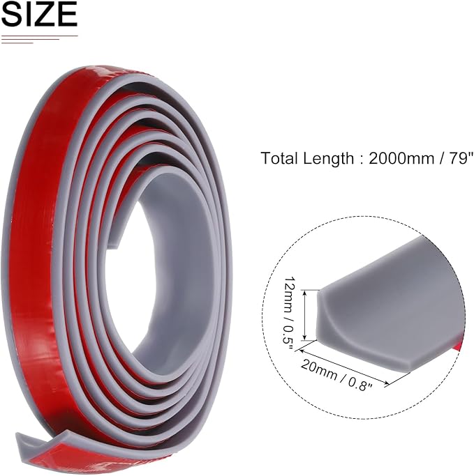 79"x0.8"x0.5" Collapsible Shower Barrier Stopper - Image 2
