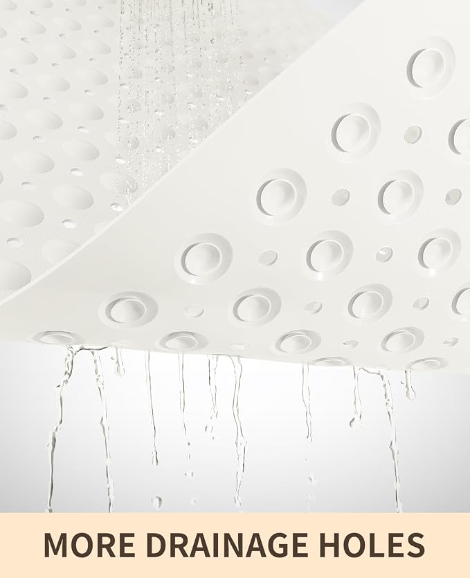 Yolife Extra Large TPE Shower Mat, 47.2" L x 31.5" W Anti Slip Bath Mat - Image 5