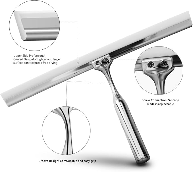Shower Squeegees Stainless Steel - Image 4