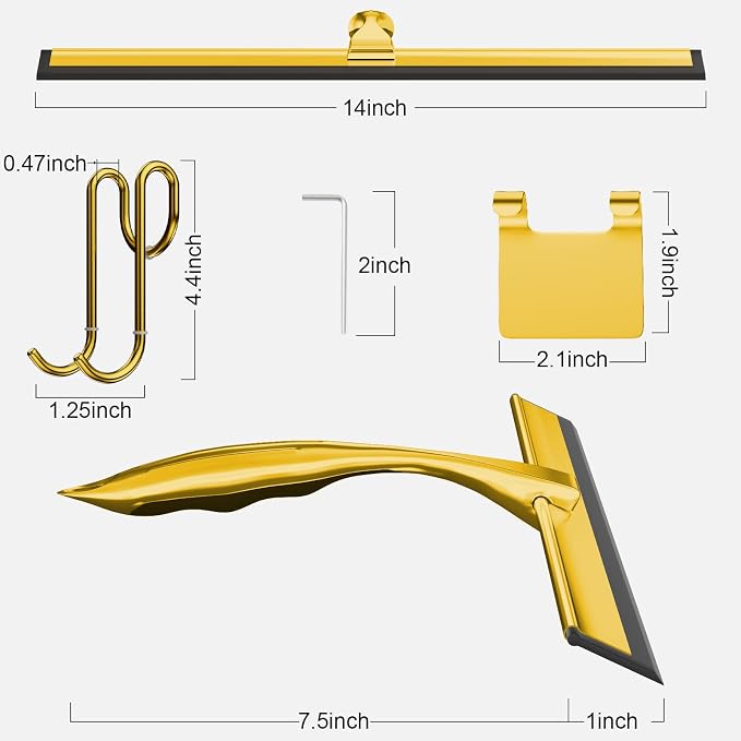 TOOVEM 14 Inch Shower Squeegee for Glass Doors, Car Windshield, Shower Cleaning - Image 5