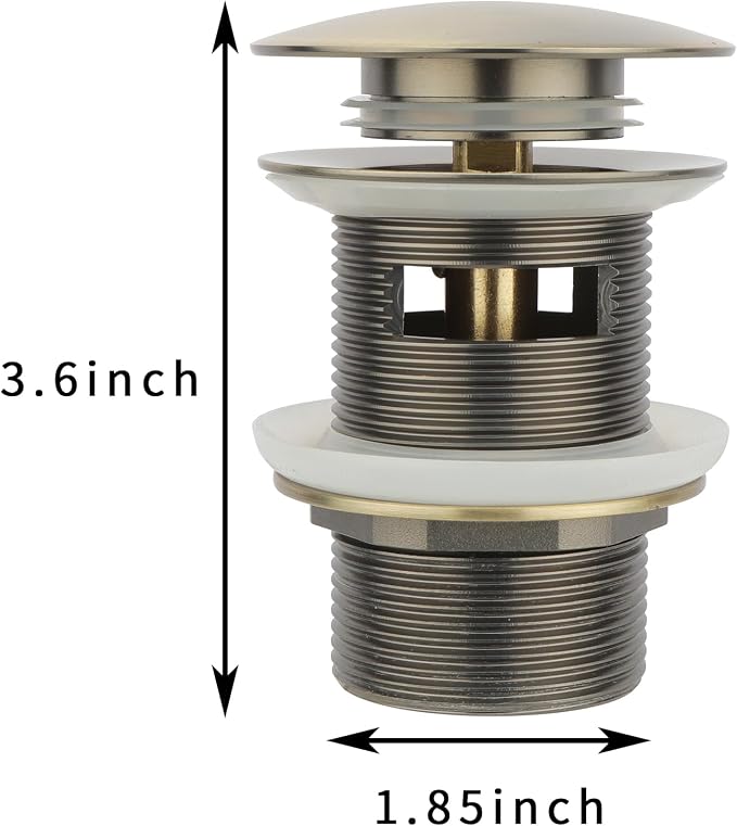 Bronze Freestanding Bathtub Drain Stopper, Compatible - Image 2