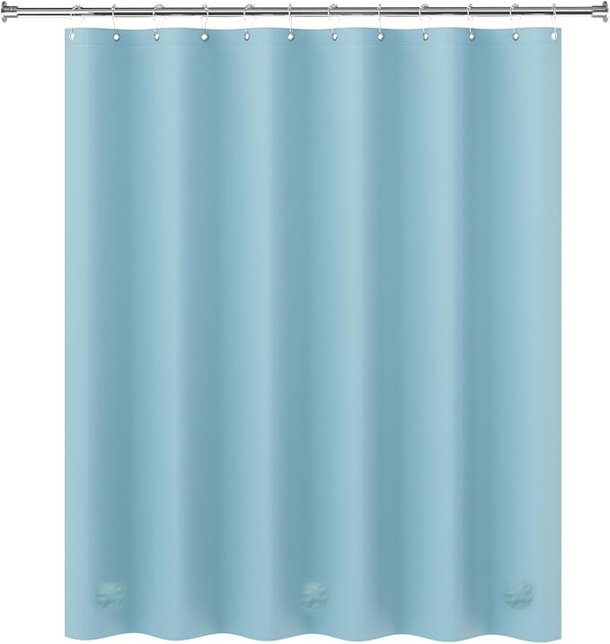 AmazerBath Teal Shower Curtain Plastic 72x72 Inches, Premium PEVA Shower Curtain - Image 9